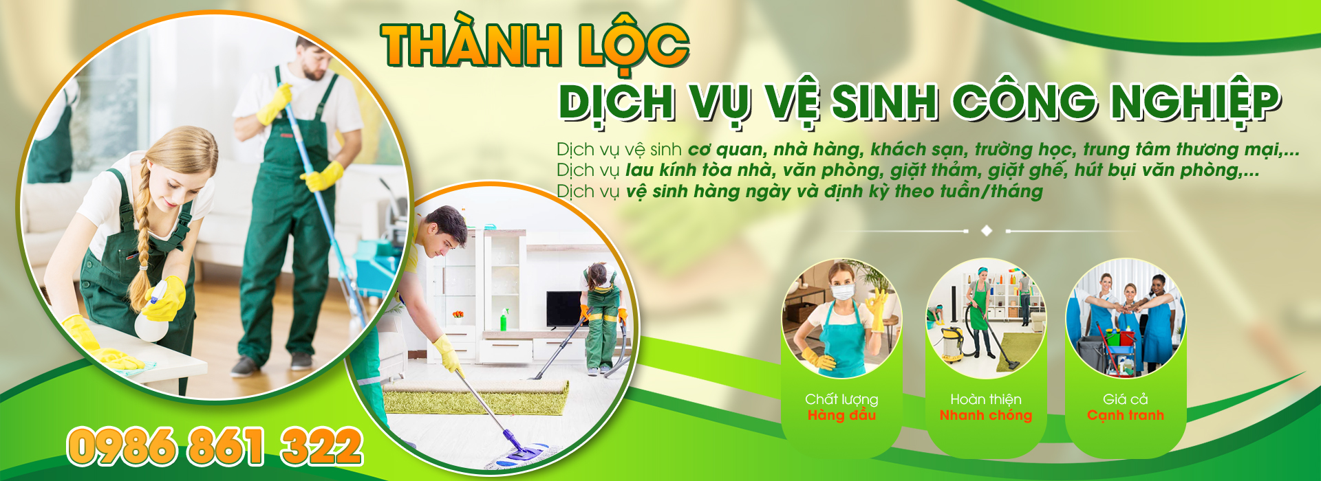 Công Ty TNHH Dịch Vụ Vệ Sinh Làm Sạch Thành Lộc